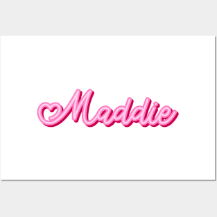 Maddie name pink heart Posters and Art